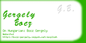 gergely bocz business card